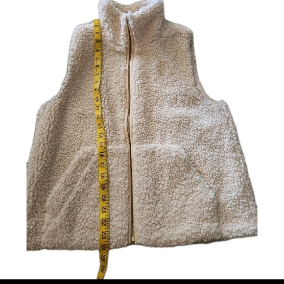J. Crew Women's Cream Teddy Sherpa Full Zip Vest S - Picture 11 of 13